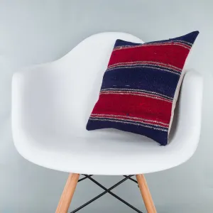 Striped Multiple Color Kilim Pillow Cover 16x16 8415