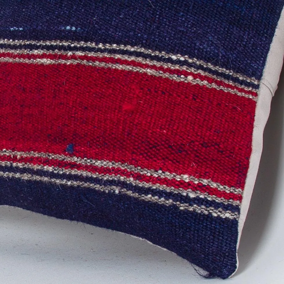 Striped Multiple Color Kilim Pillow Cover 16x16 8415