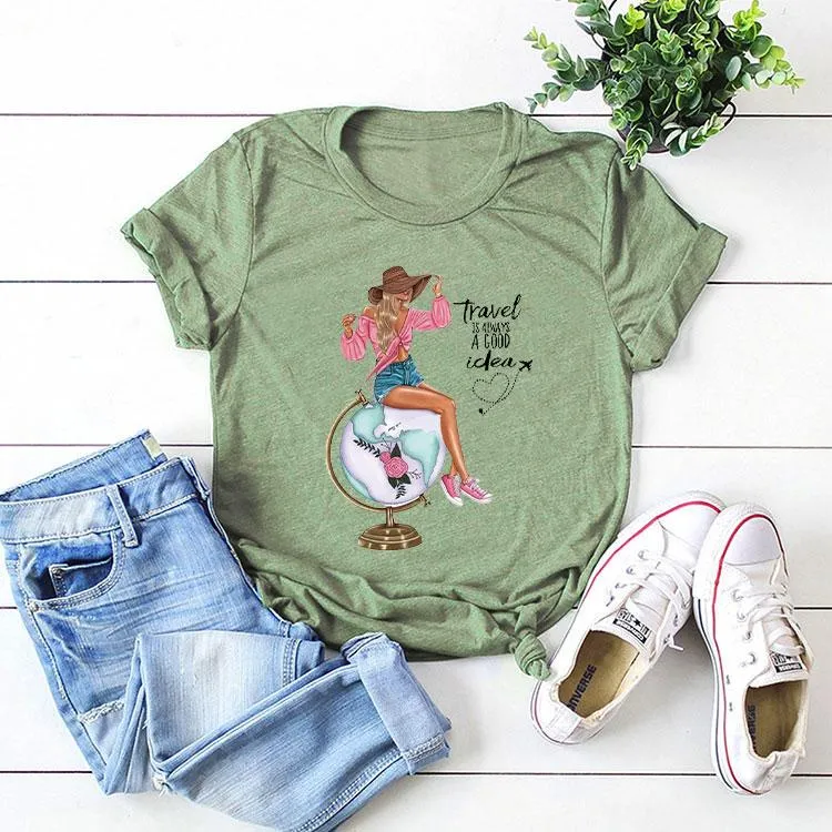 Style H : Multicolor Print T-Shirt