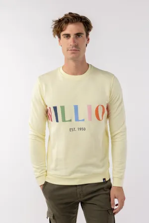 Sudadera Williot Pecho Multicolor Amarillo Pastel