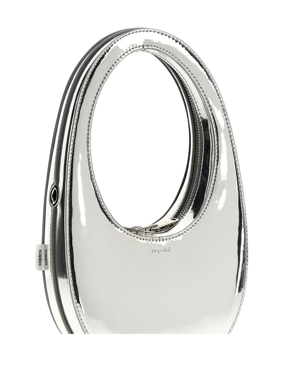 Swipe mini mirrored leather shoulder bag