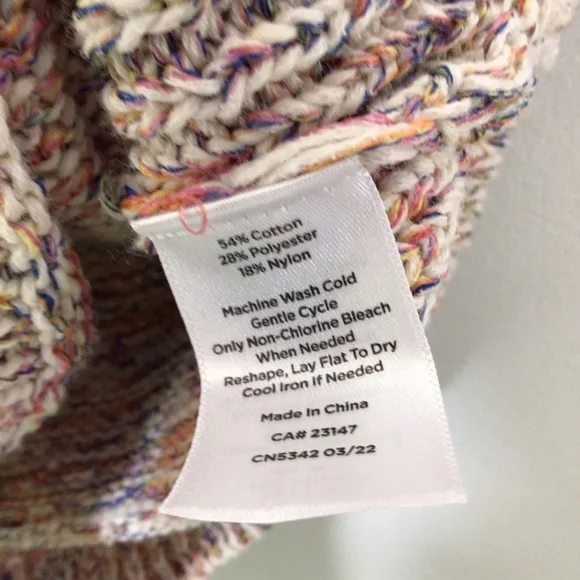 Talbots sweater women medium sleeveless lightweight multicolor
