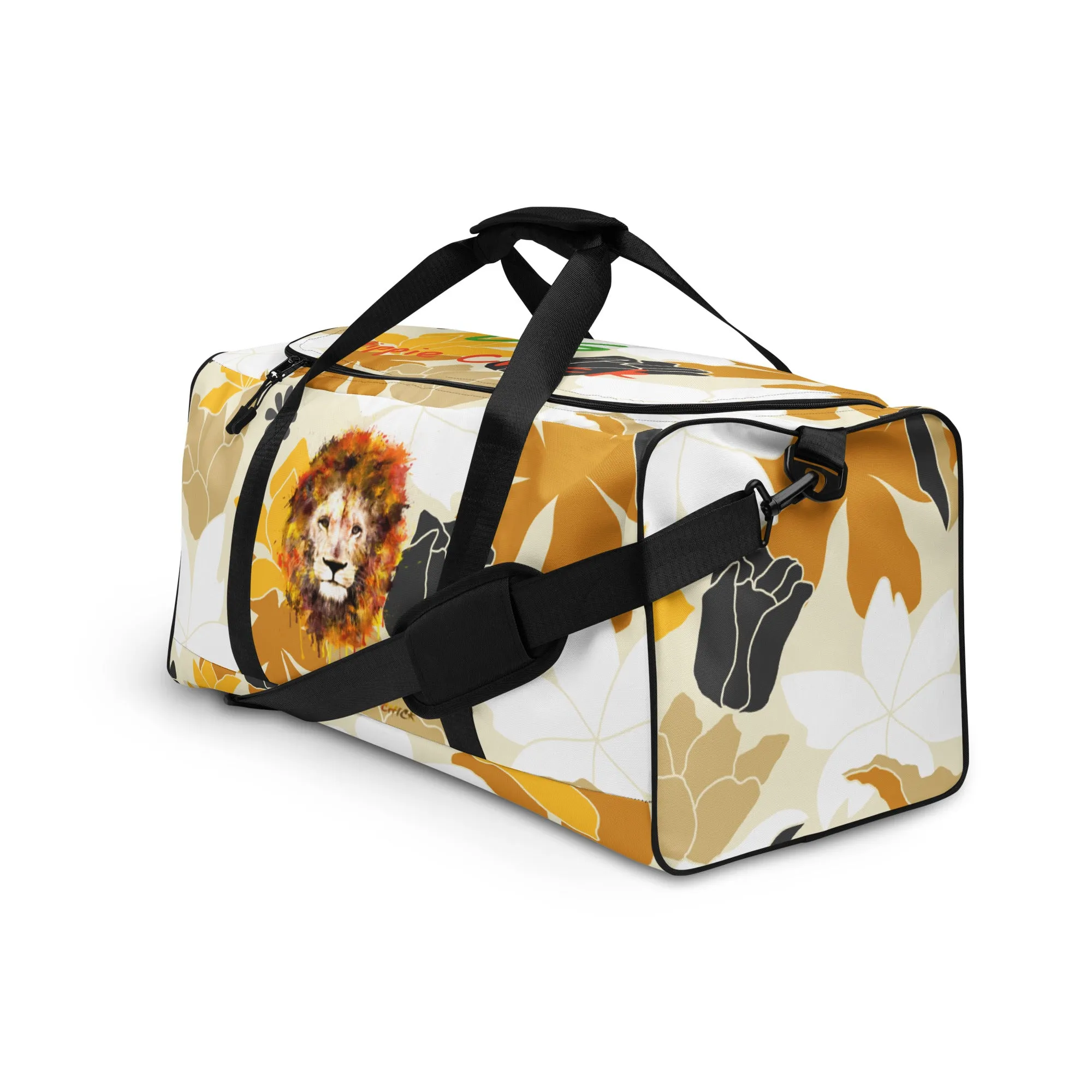 Tan Flowers Duffle Bag - OG Hippie Chick