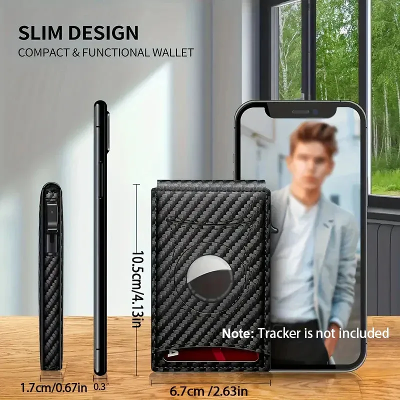 TANGMO Smart Wallet with RFID Blocking and AirTag Holder