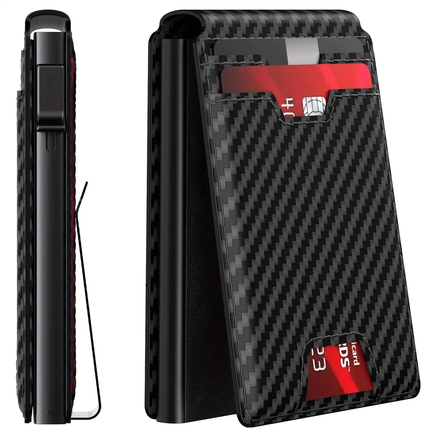 TANGMO Smart Wallet with RFID Blocking and Card Pop Up