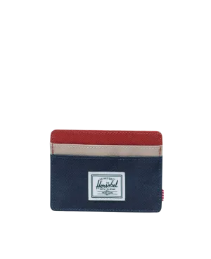 Tarjetero HERSCHEL Charlie Black Iris Red Ochre Twill