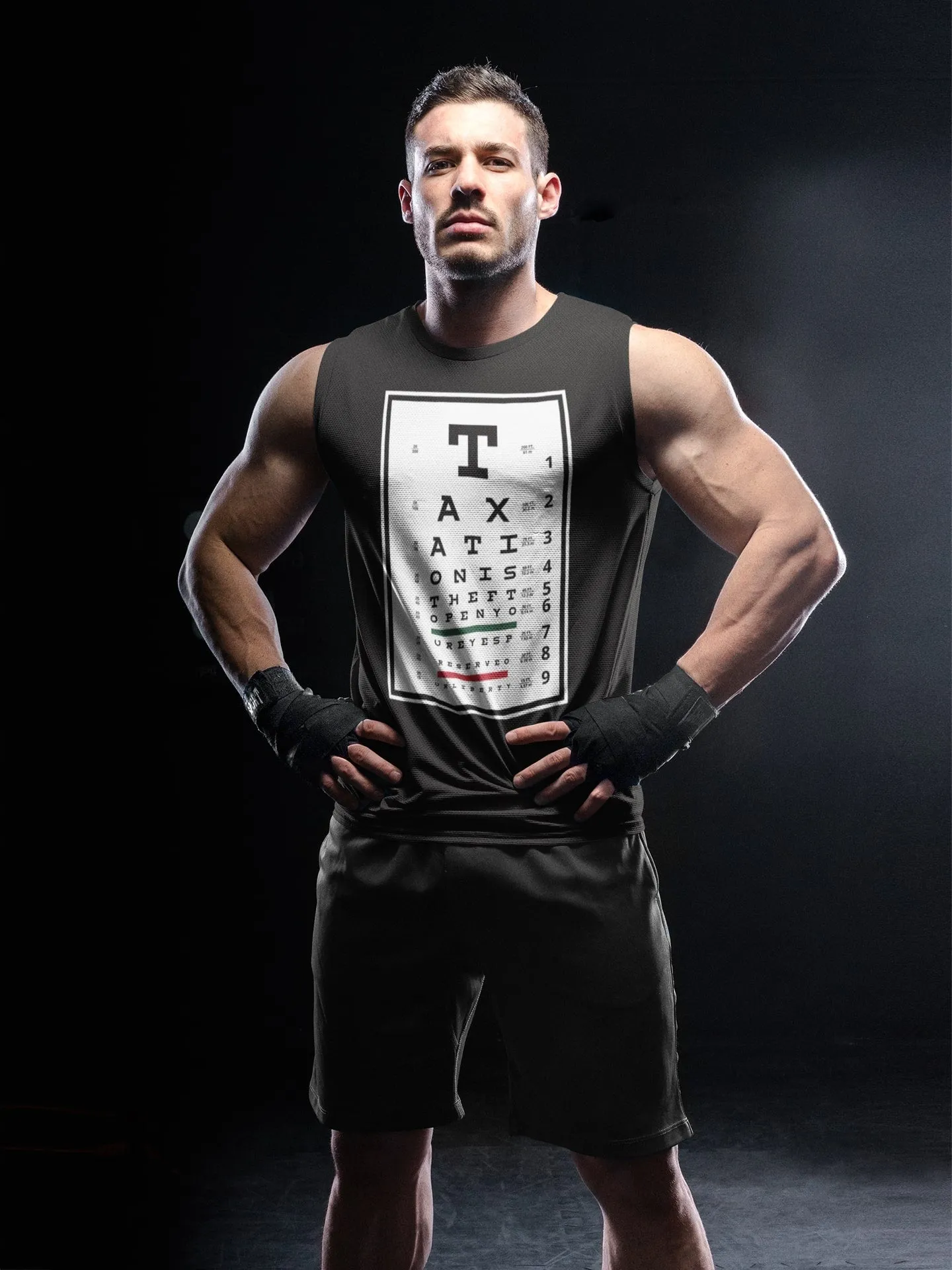 Taxation is Theft Eye Chart Tank Top