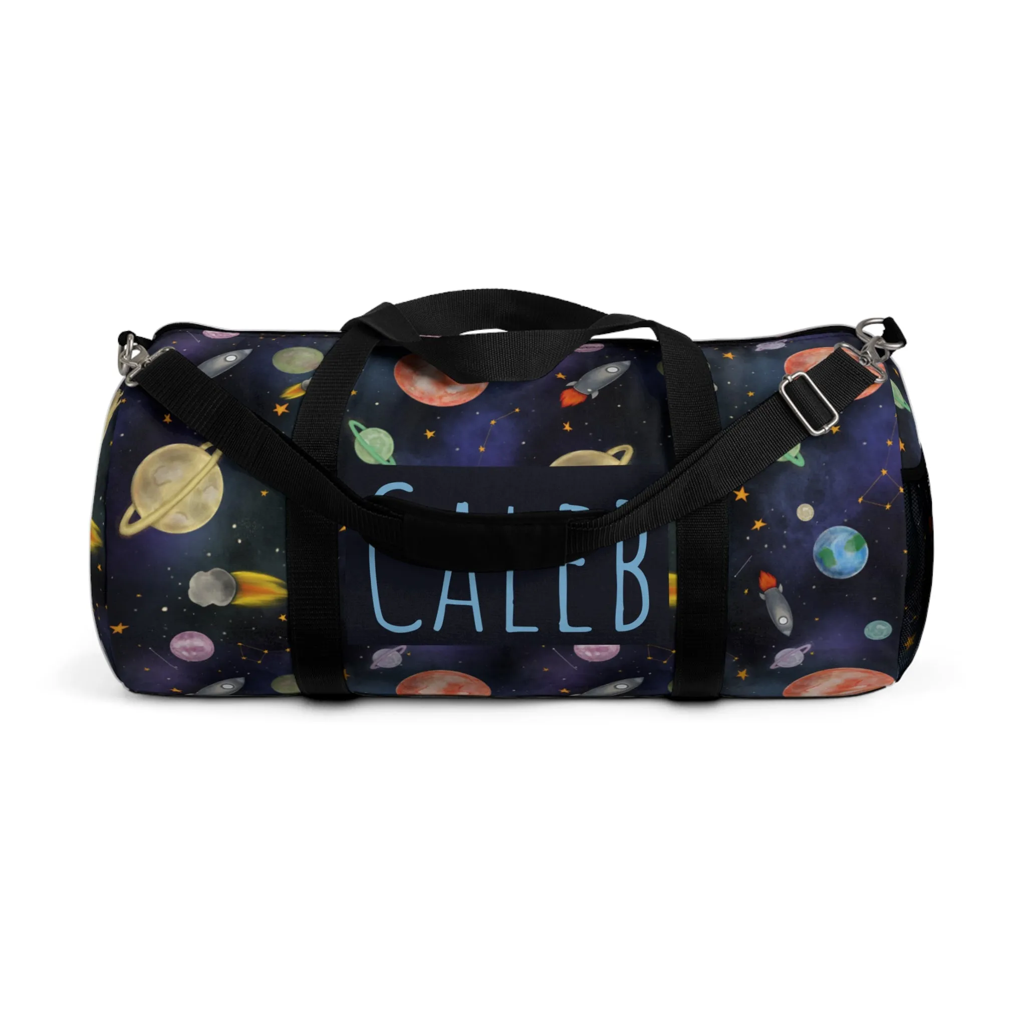 Teddy’s Space Adventure Duffel Bag (INCLUDE CUSTOM NAME & FONT OPTION IN NOTES AT CHECKOUT)