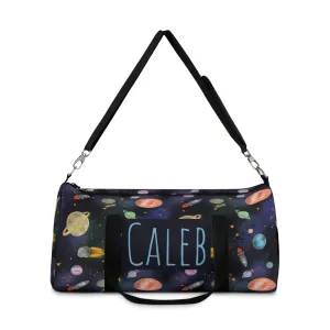 Teddy’s Space Adventure Duffel Bag (INCLUDE CUSTOM NAME & FONT OPTION IN NOTES AT CHECKOUT)