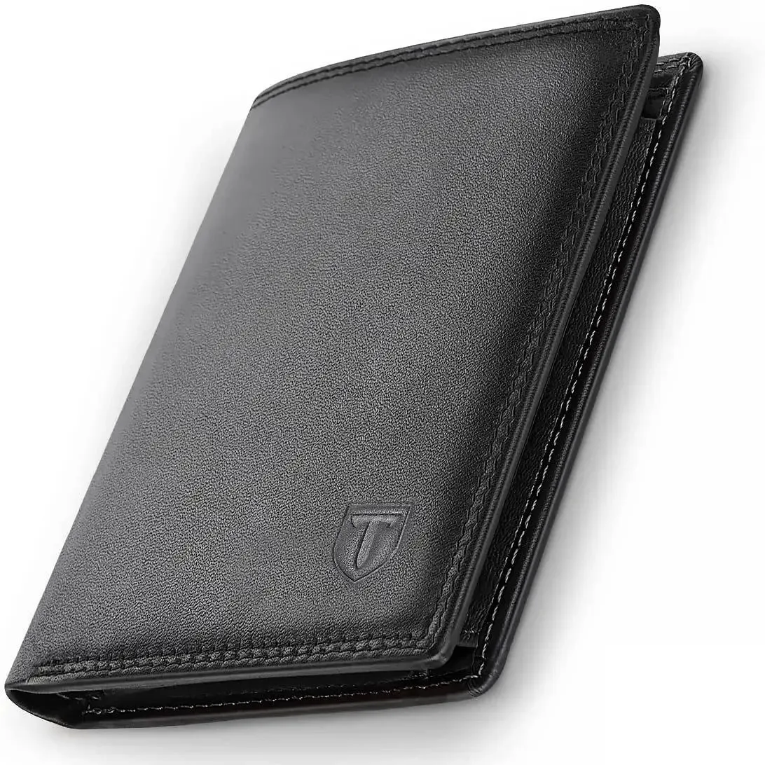 TEEHON Genuine Leather Smart Wallet with RFID Blocking