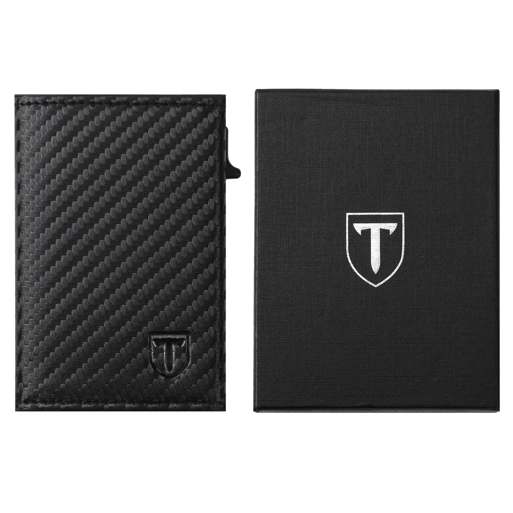 TEEHON Leather Smart Wallet with RFID Blocking and Card Popup