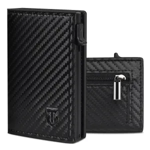 TEEHON Leather Smart Wallet with RFID Blocking and Card Popup
