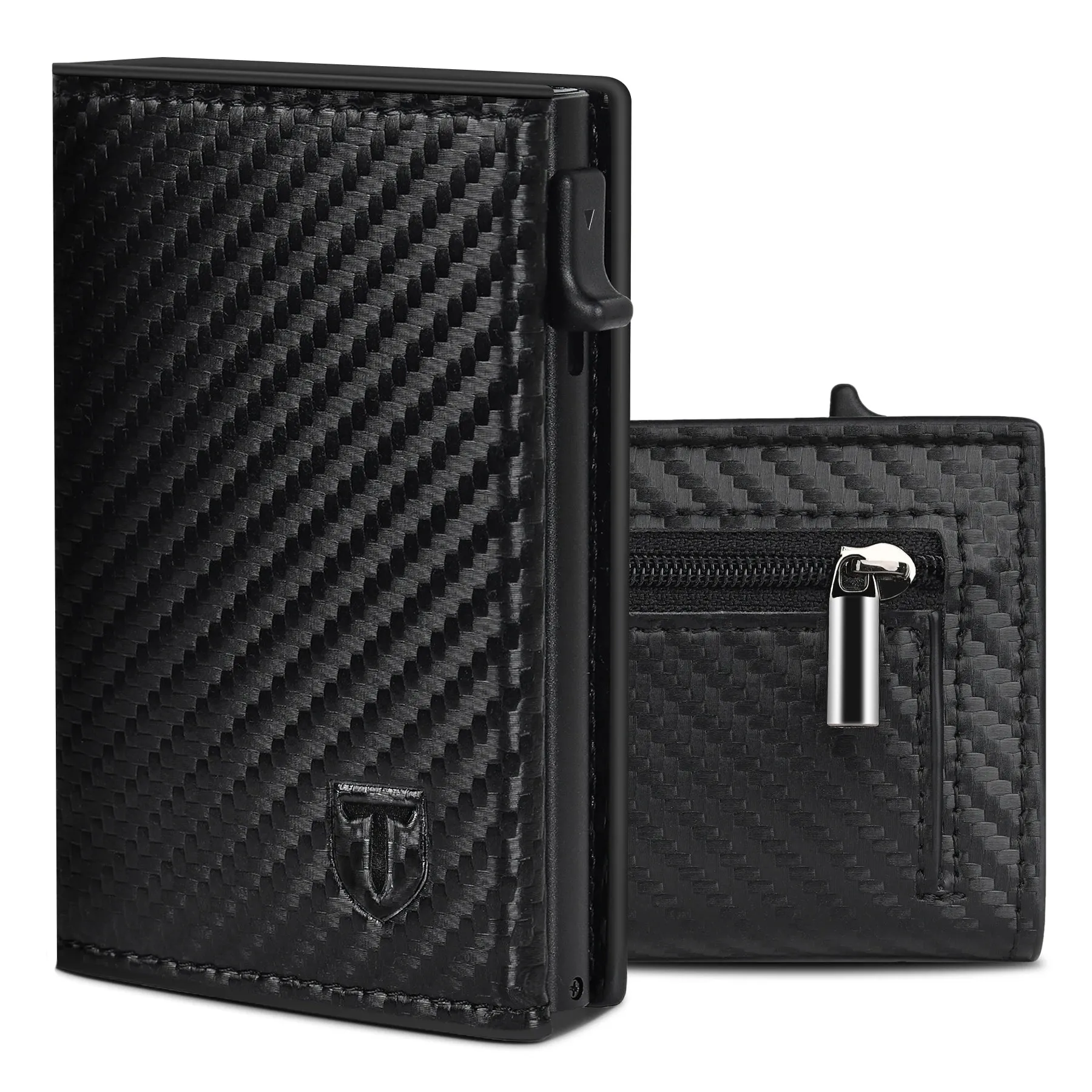 TEEHON Leather Smart Wallet with RFID Blocking and Card Popup