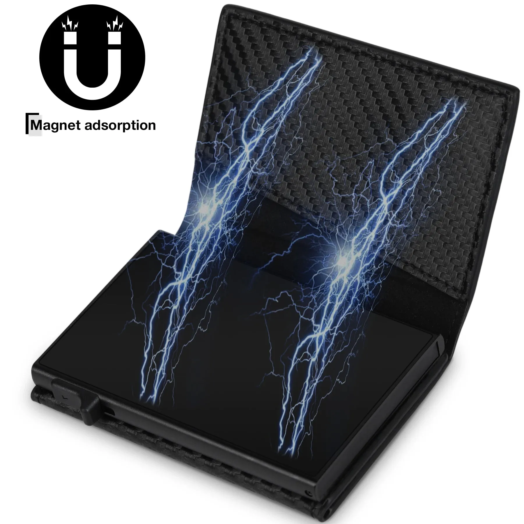 TEEHON Leather Smart Wallet with RFID Blocking and Card Popup