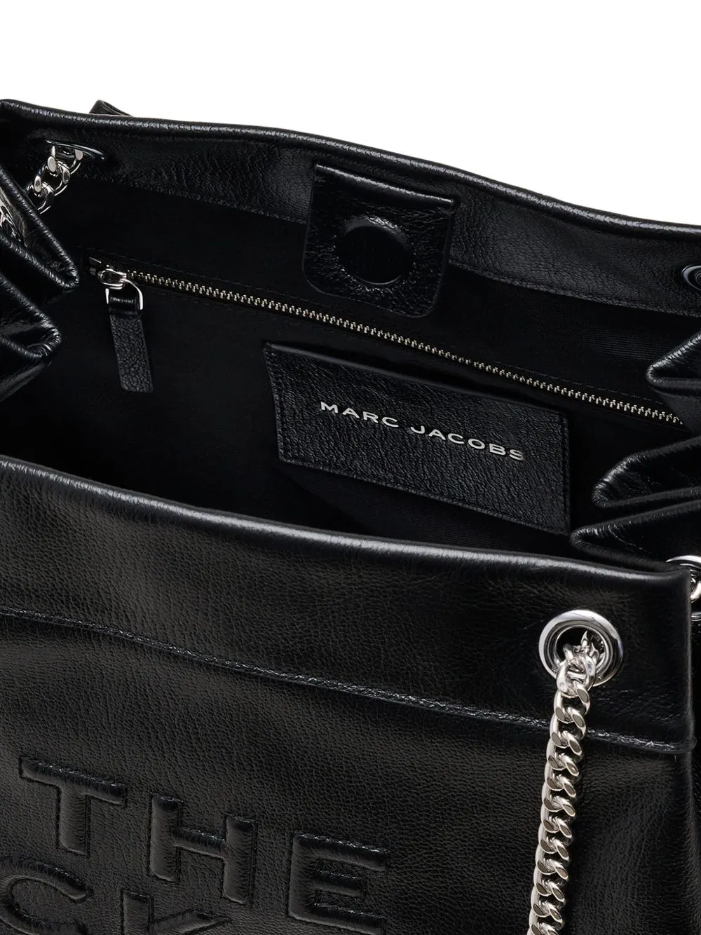 The chain sack leather shoulder bag