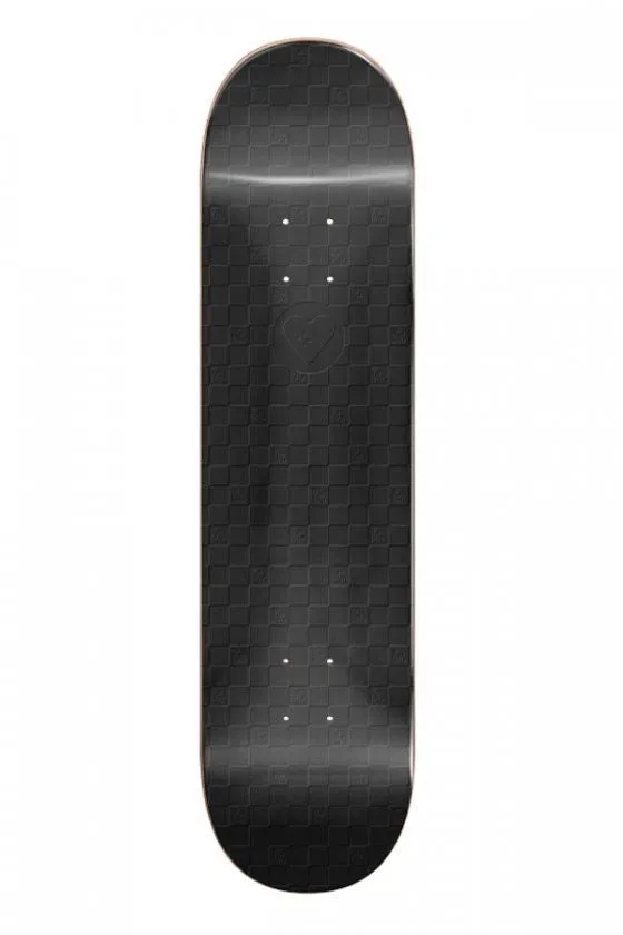 The Heart Supply Cosmic Checkboard Pearlescent Black With Embossed Art Skateboard Decks 8.25"