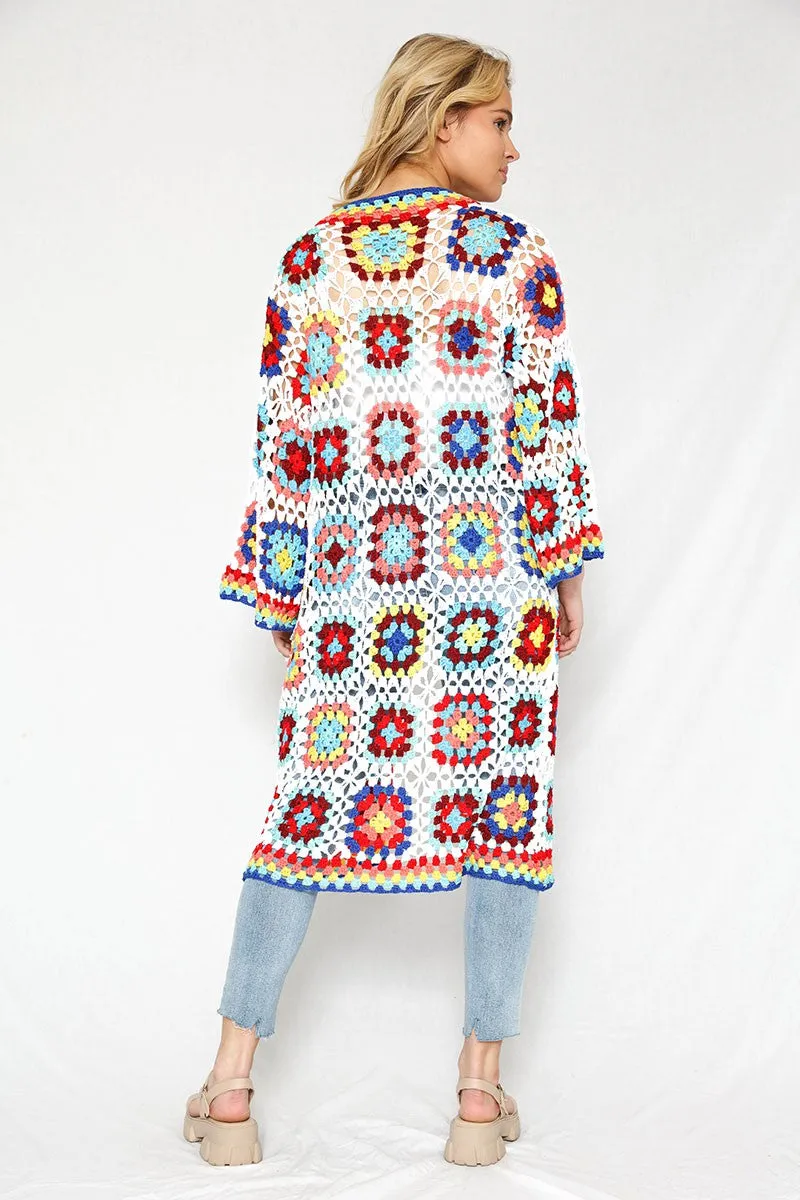 Tiled crochet cover up
