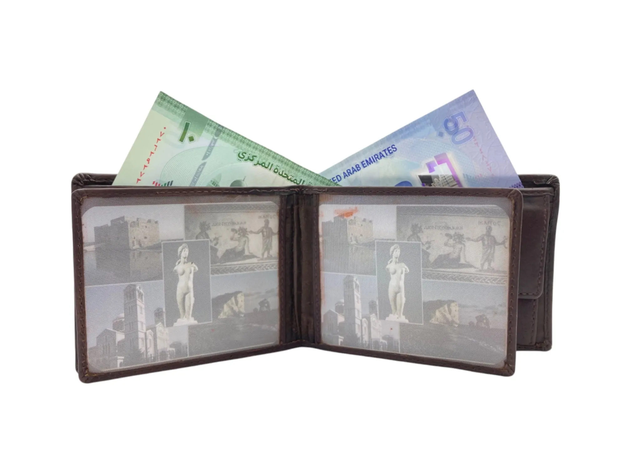 Top Grain Napa Leather Card & Coin Billfold Wallet # 911