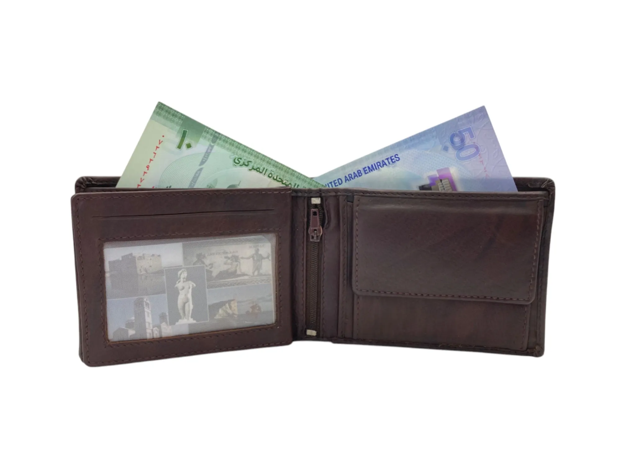 Top Grain Napa Leather Card & Coin Billfold Wallet # 911