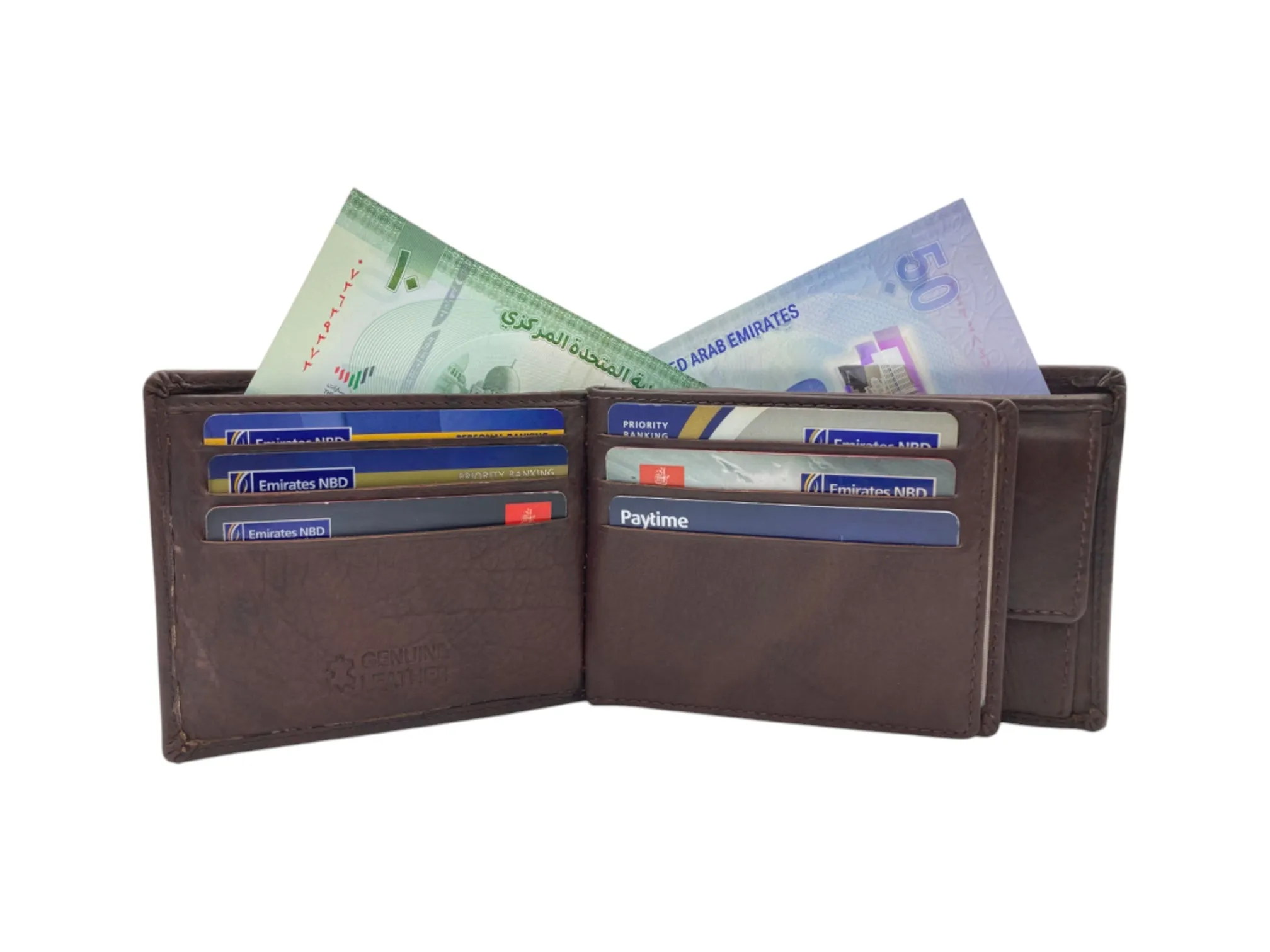 Top Grain Napa Leather Card & Coin Billfold Wallet # 911