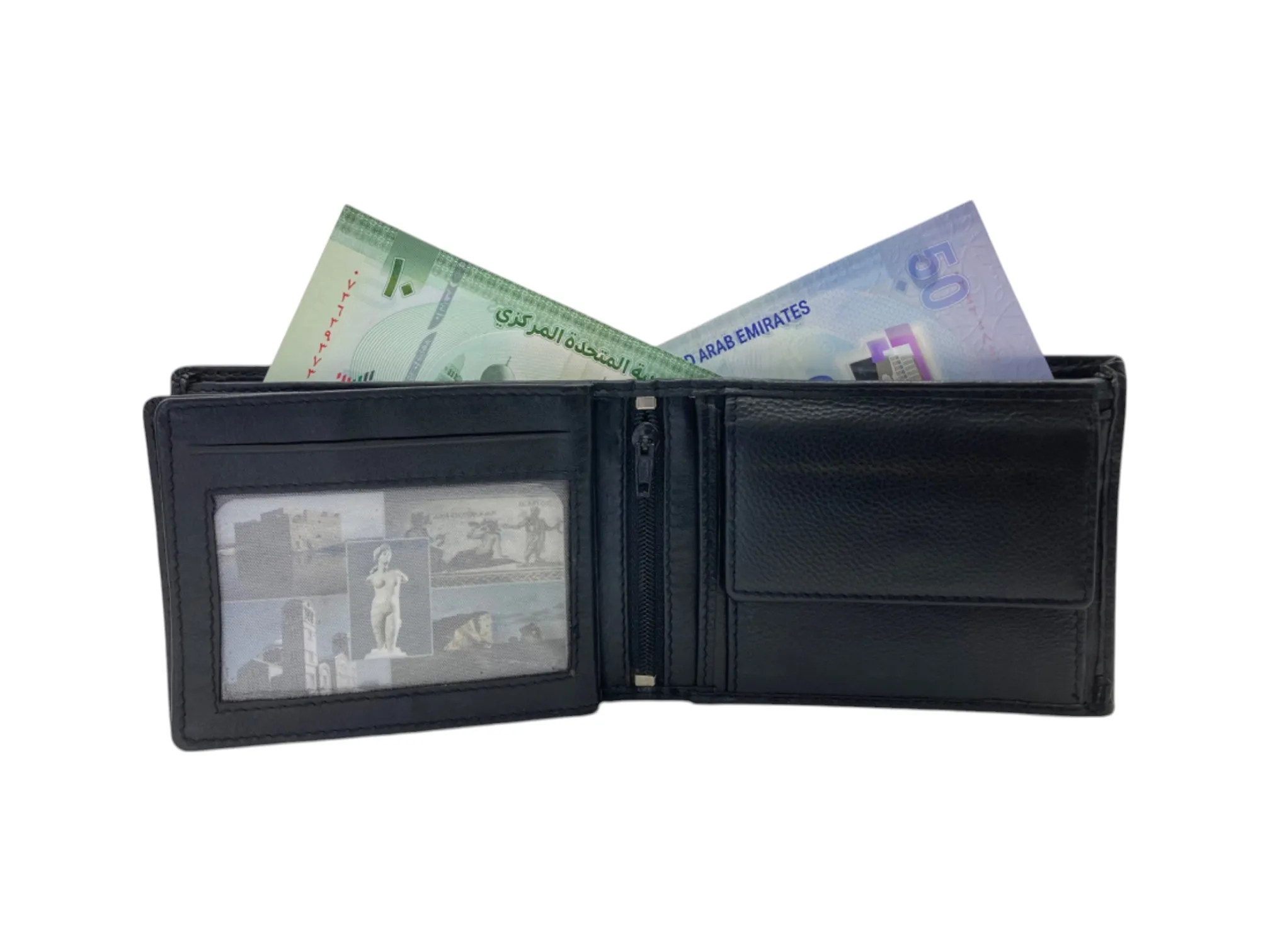 Top Grain Napa Leather Card & Coin Billfold Wallet # 911