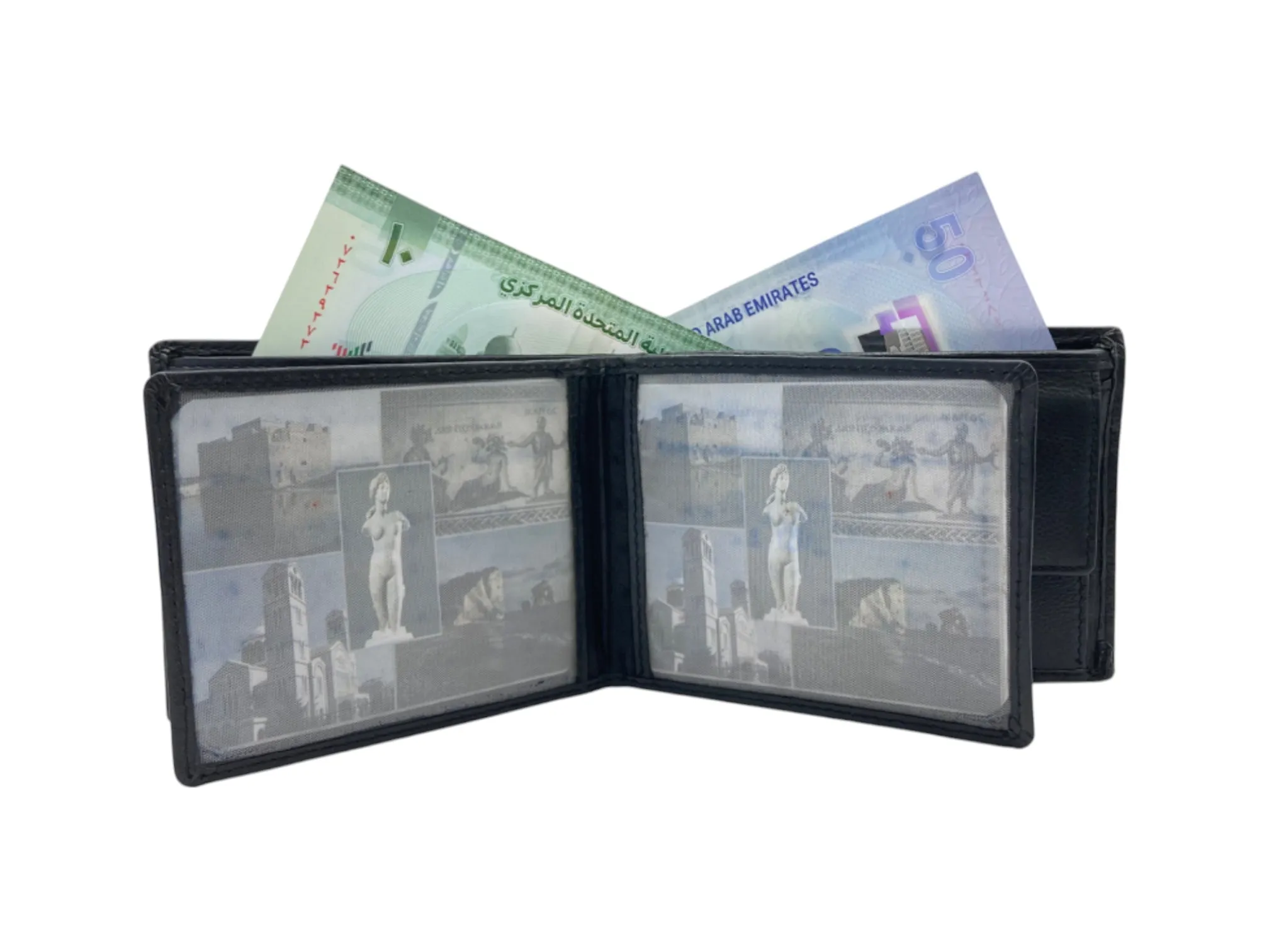 Top Grain Napa Leather Card & Coin Billfold Wallet # 911