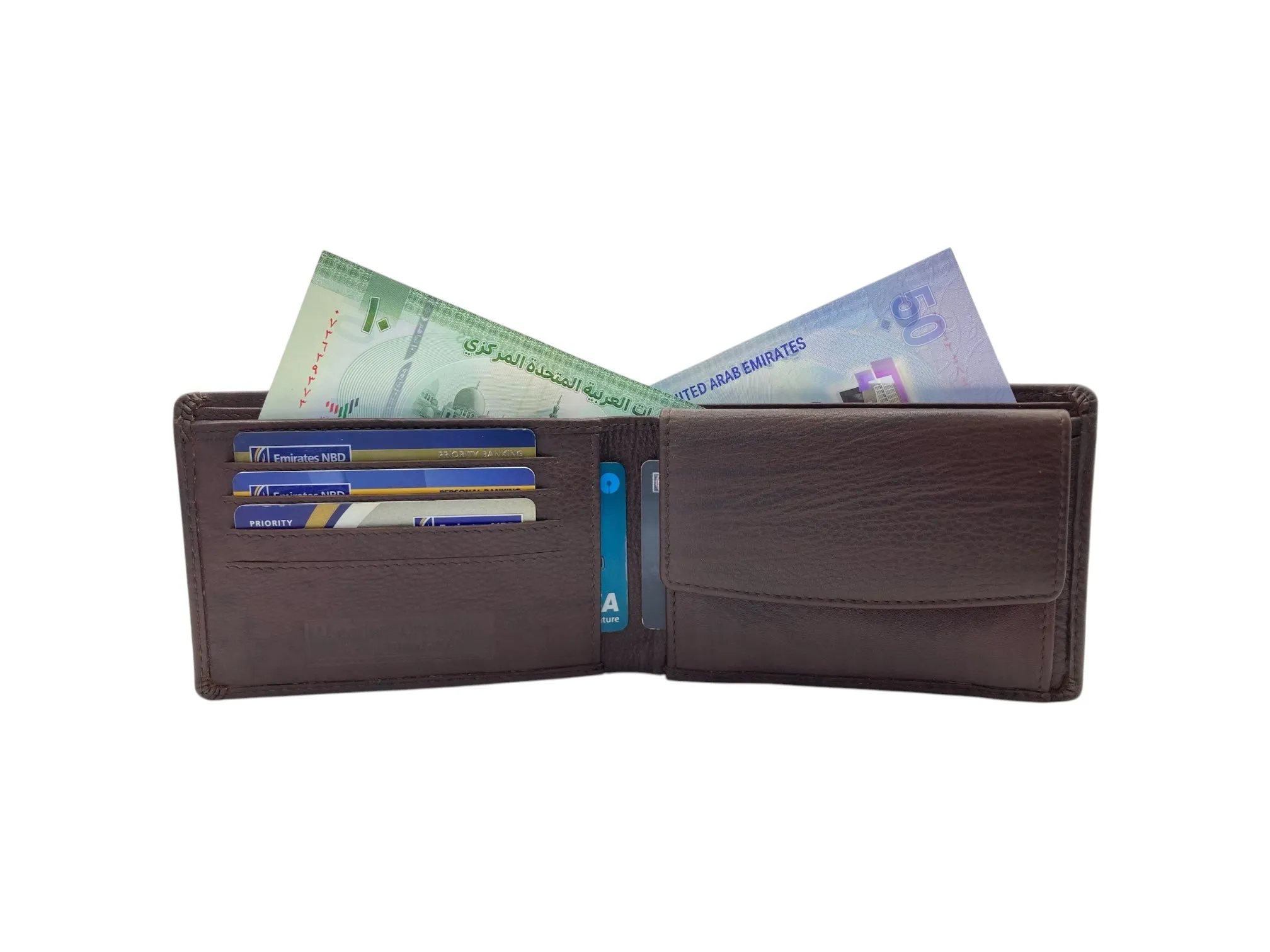 Top Grain Napa Leather Card & Coin Billfold Wallet # JD.2302