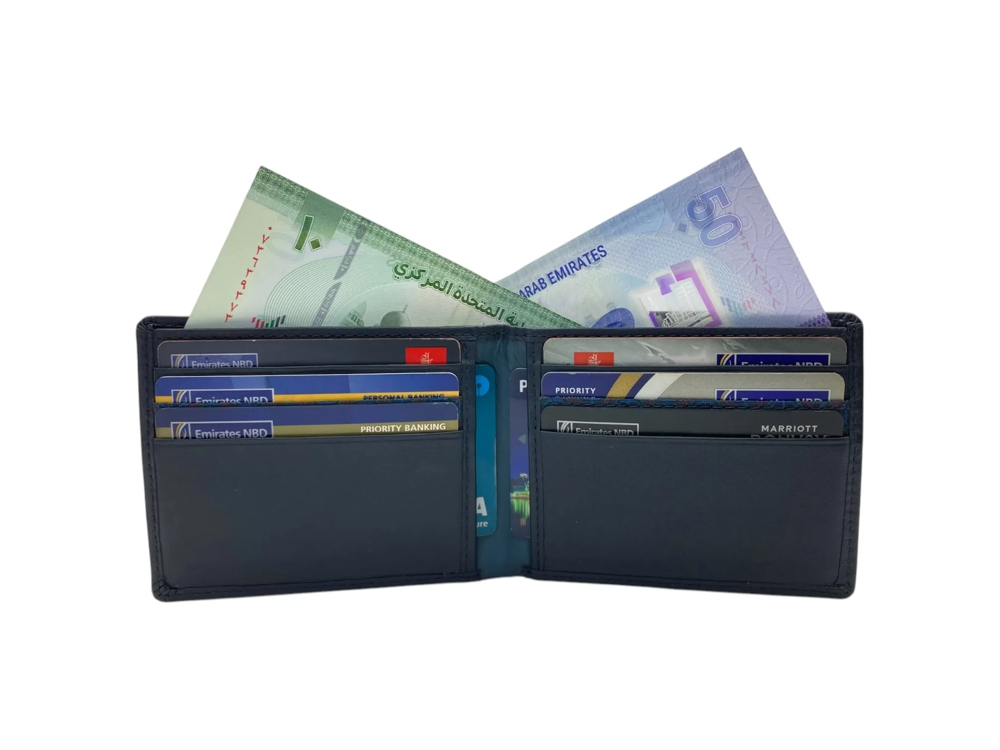 Top Grain Slim & Compact Leather  Billfold Wallet # 4547 [ELAS]