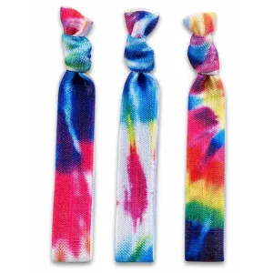 Top Trenz Tie Dye Ponytail Holders - Hair Ties/Bracelets