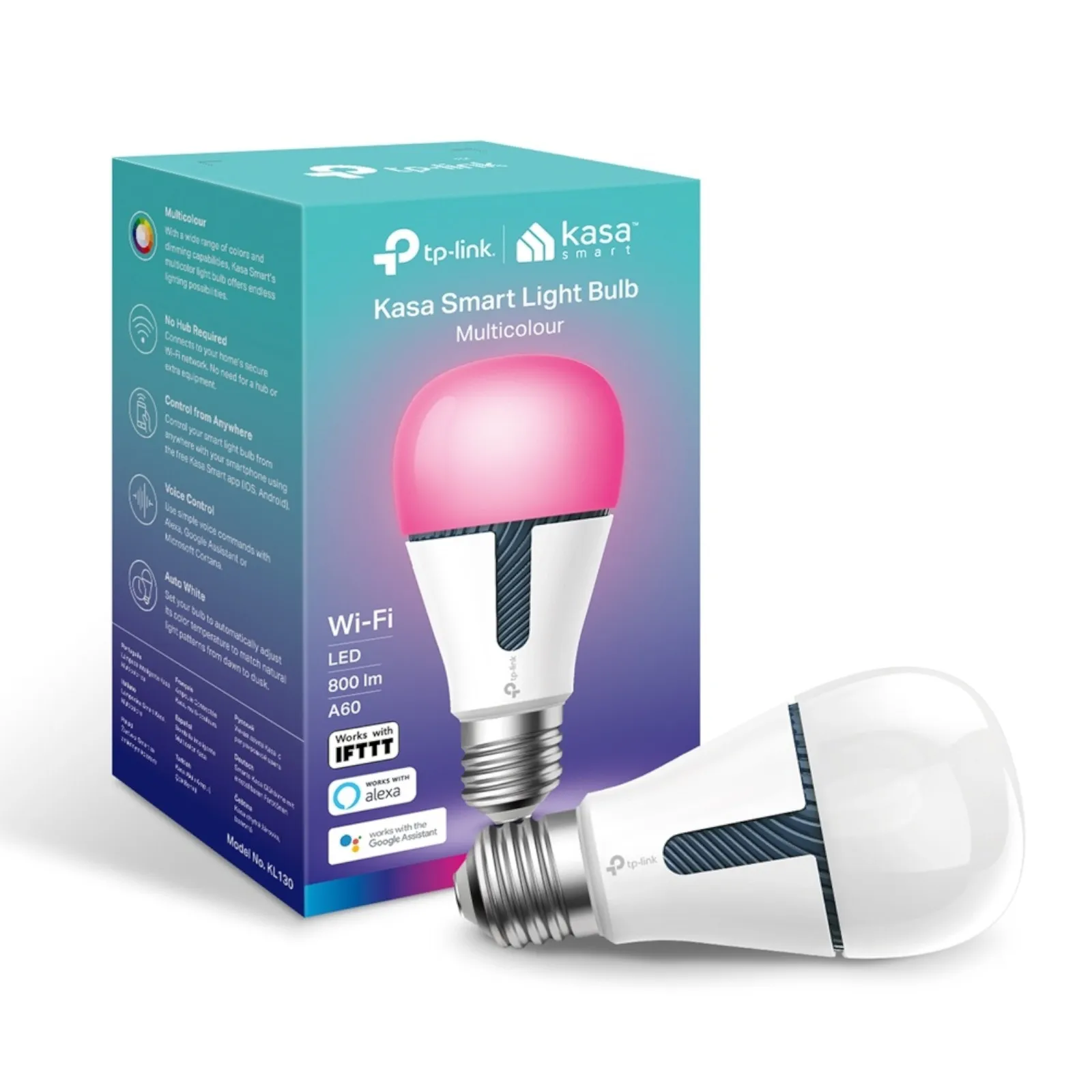 TP-Link Foco LED Inteligente KL130, WiFi, Multicolor, 9000K