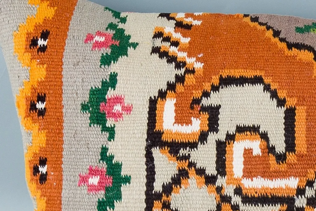 Tribal Multiple Color Kilim Pillow Cover 16x24 8477