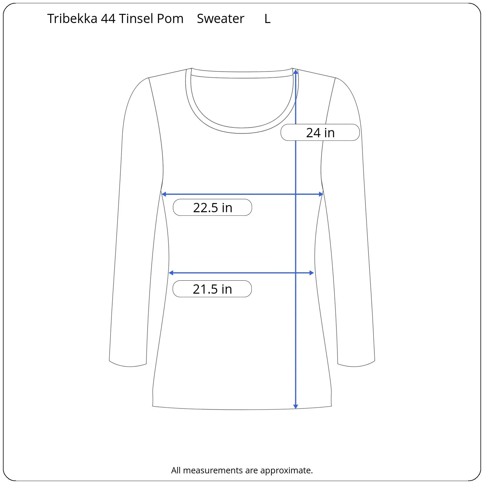 Tribekka 44 Black Rainbow Tinsel Pom Sweater