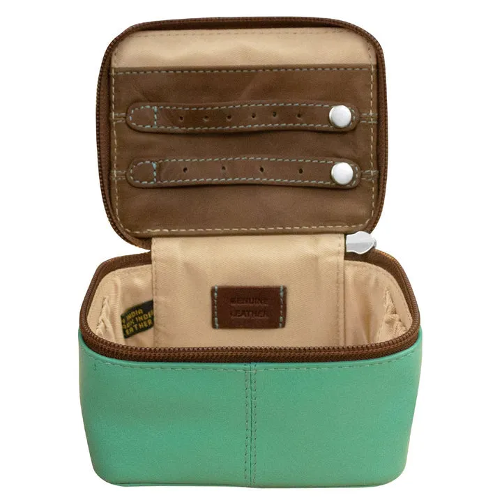 Turquoise Zip Travel Jewelry Case