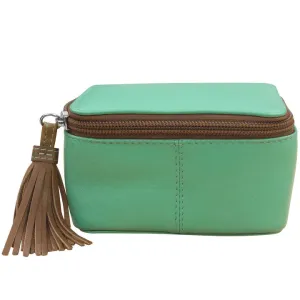 Turquoise Zip Travel Jewelry Case