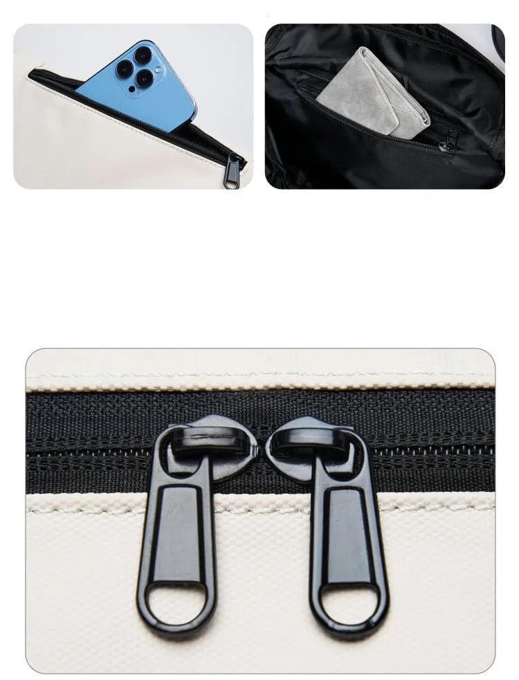 Urban All-Rounder Crossbody Bag Tablet Bag Messenger Bag - Black/White