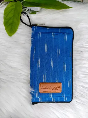 Utility Wallets Blue Ikat