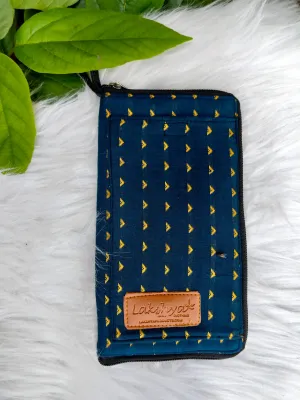 Utility Wallets Blue With Brown Triangle