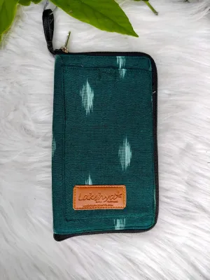 Utility Wallets Green Ikat