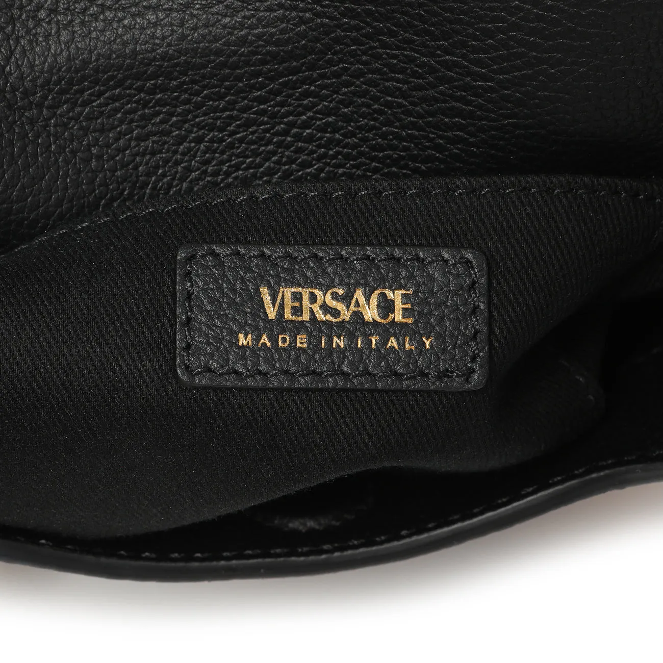 Versace Black Calfskin La Medusa Mini Chain Hobo