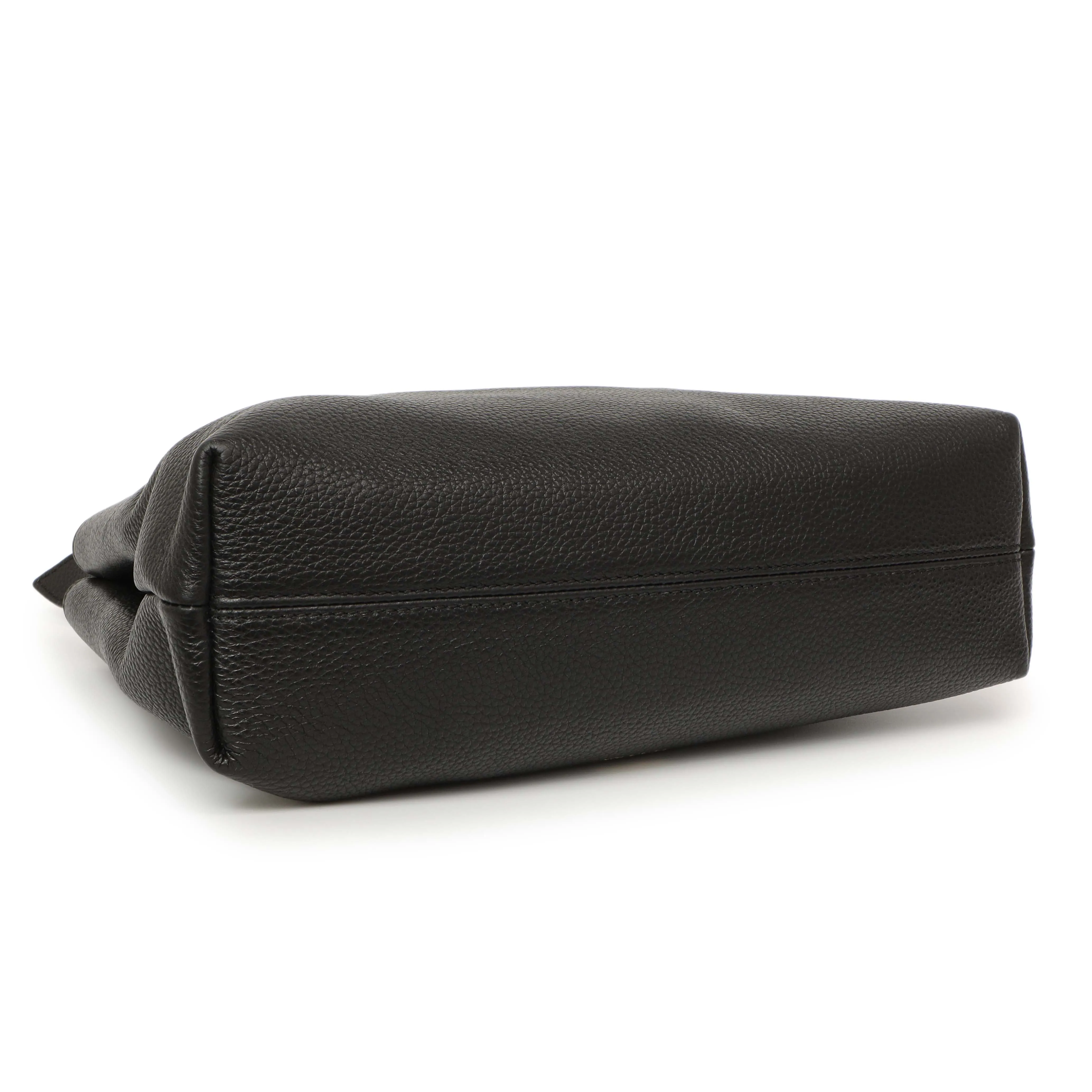 Versace Black Calfskin Virtus Hobo