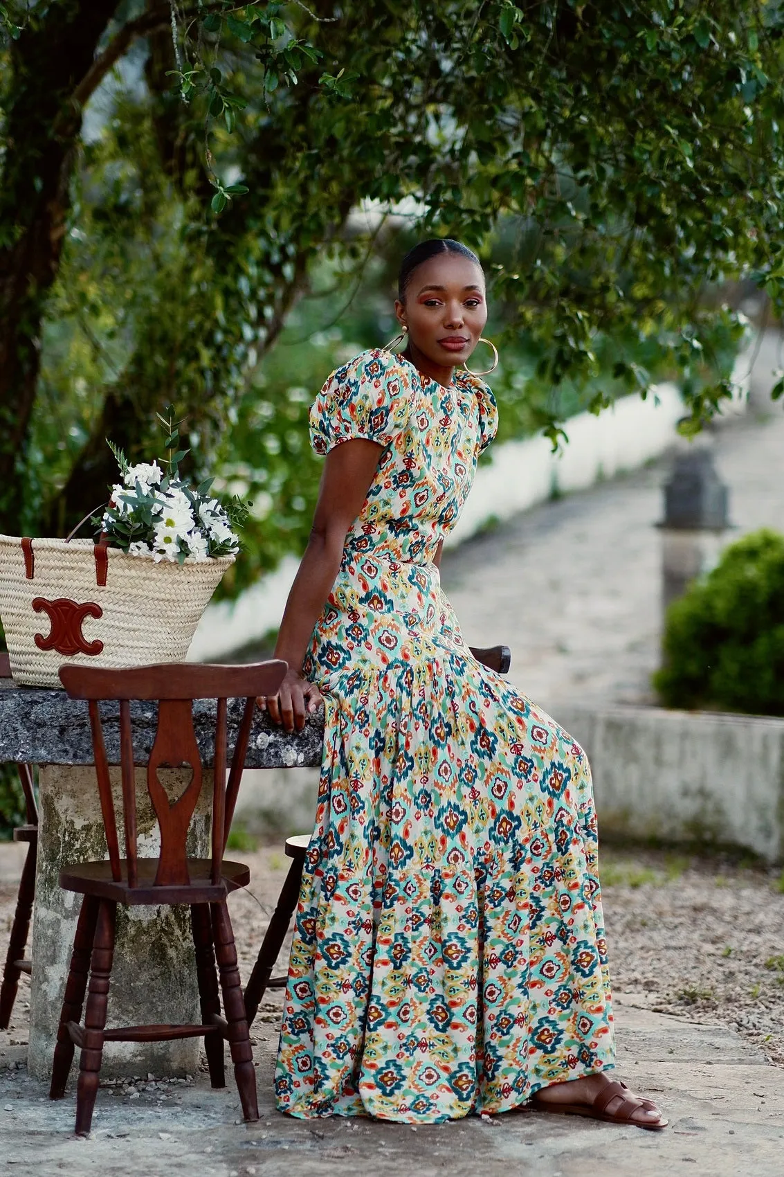 VESTIDO MULTICOLOR COMPRIDO