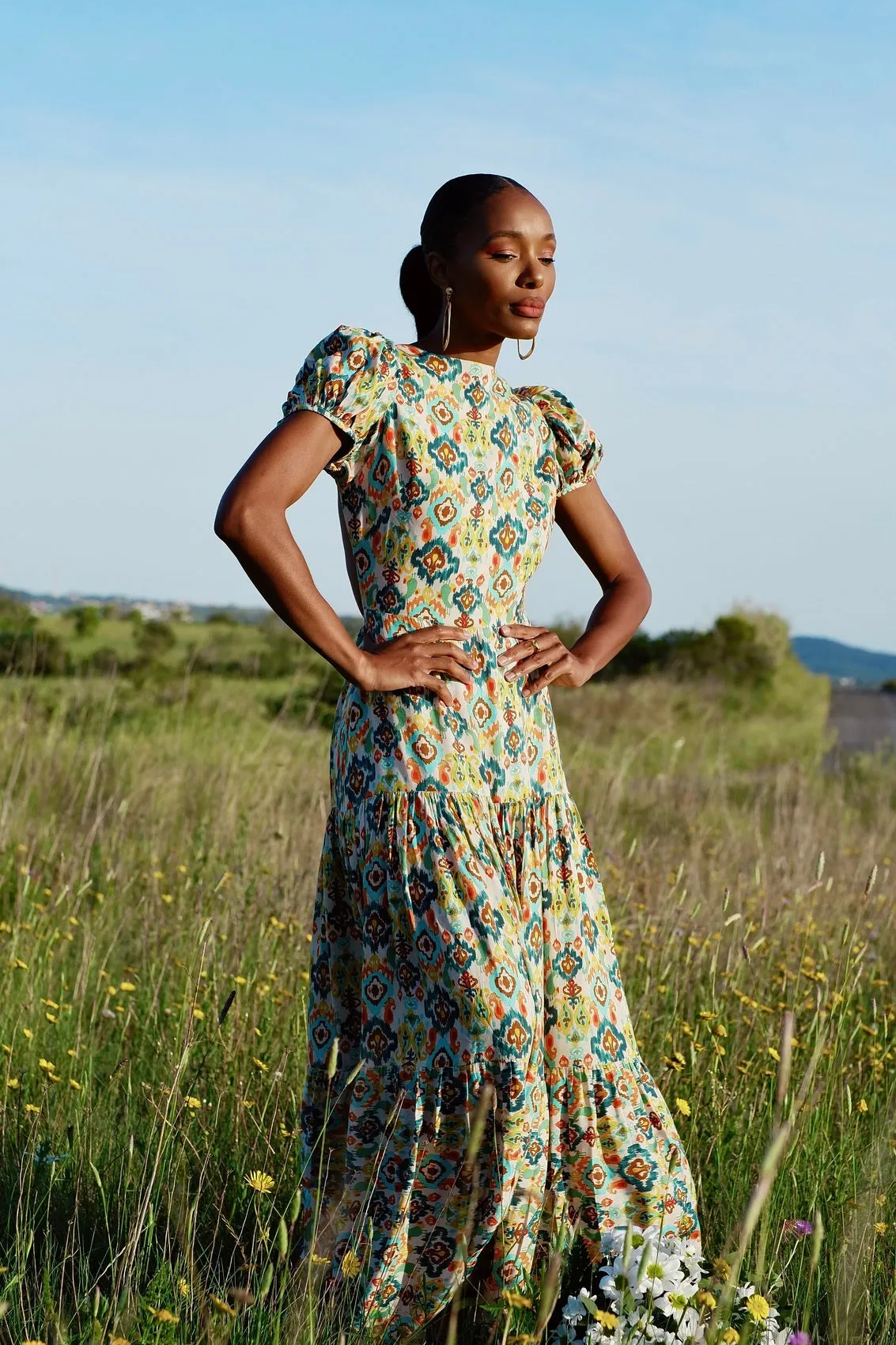 VESTIDO MULTICOLOR COMPRIDO