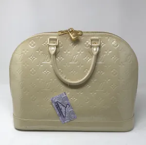 Vintage: Louis Vuitton Monogram Vernice Alma PM in Ivory