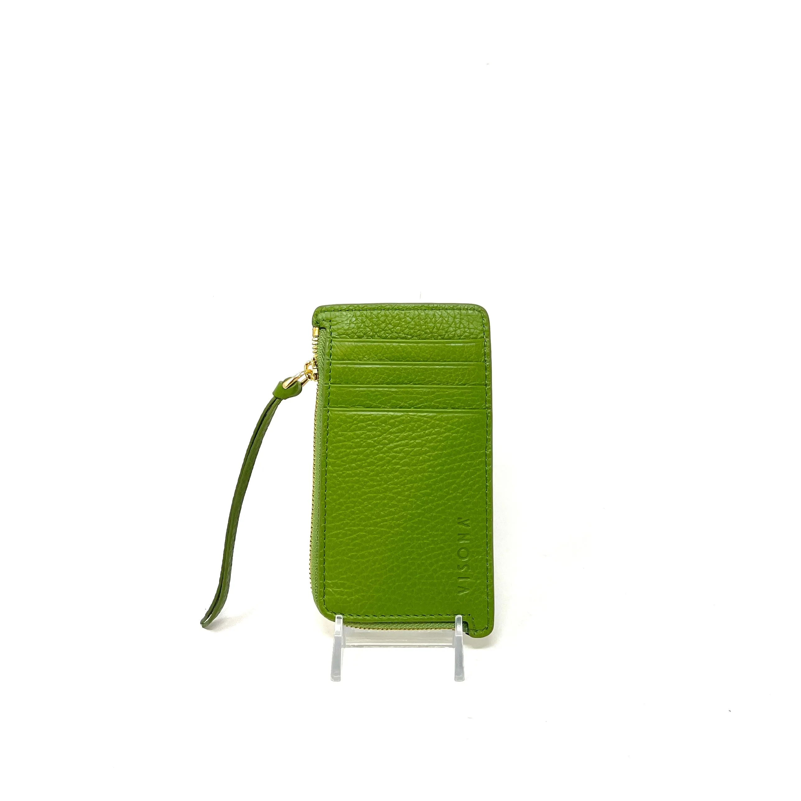 Visona Slim Credit Card Holder with Wide Zip