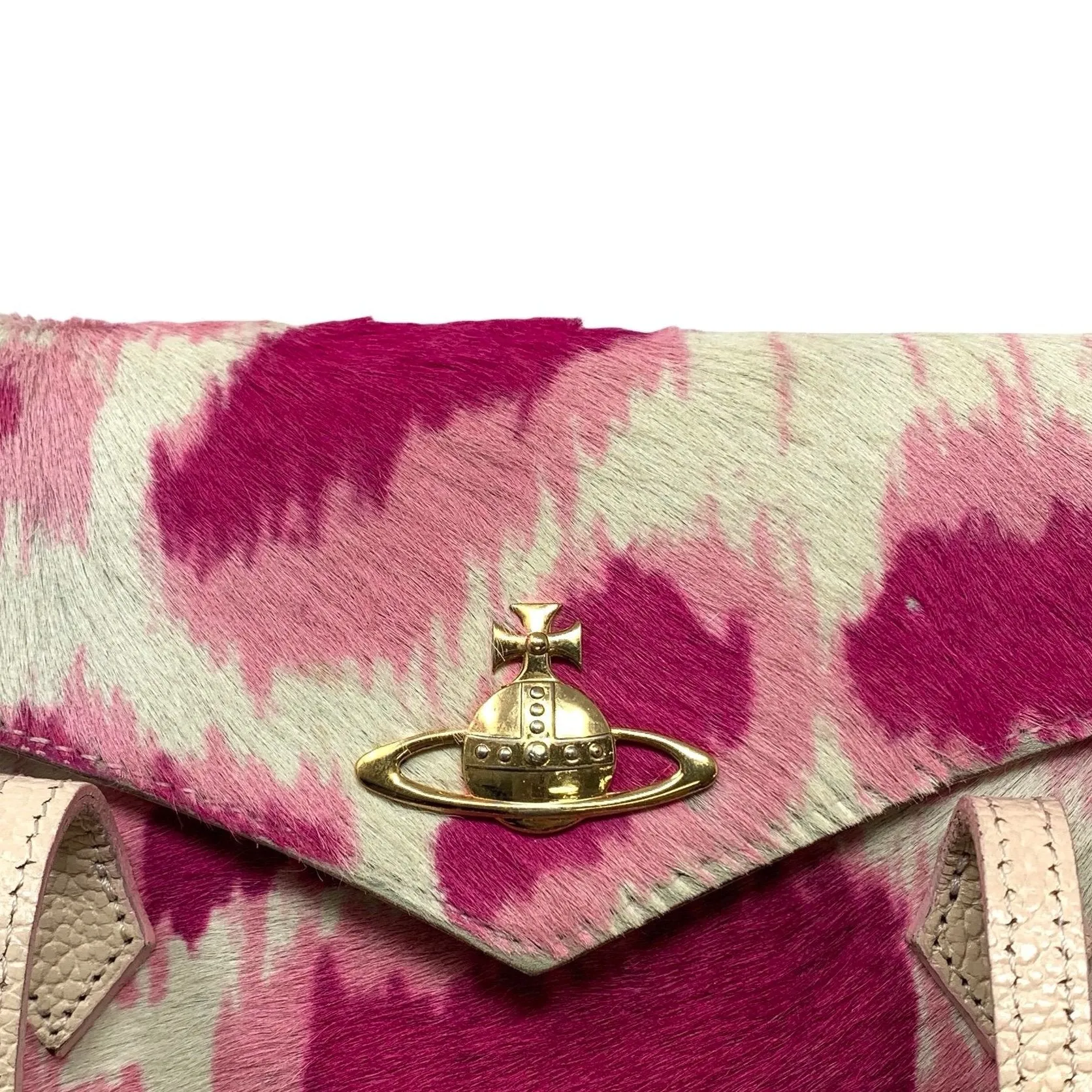 Vivienne Westwood Hot Pink Calf Hair Top Handle