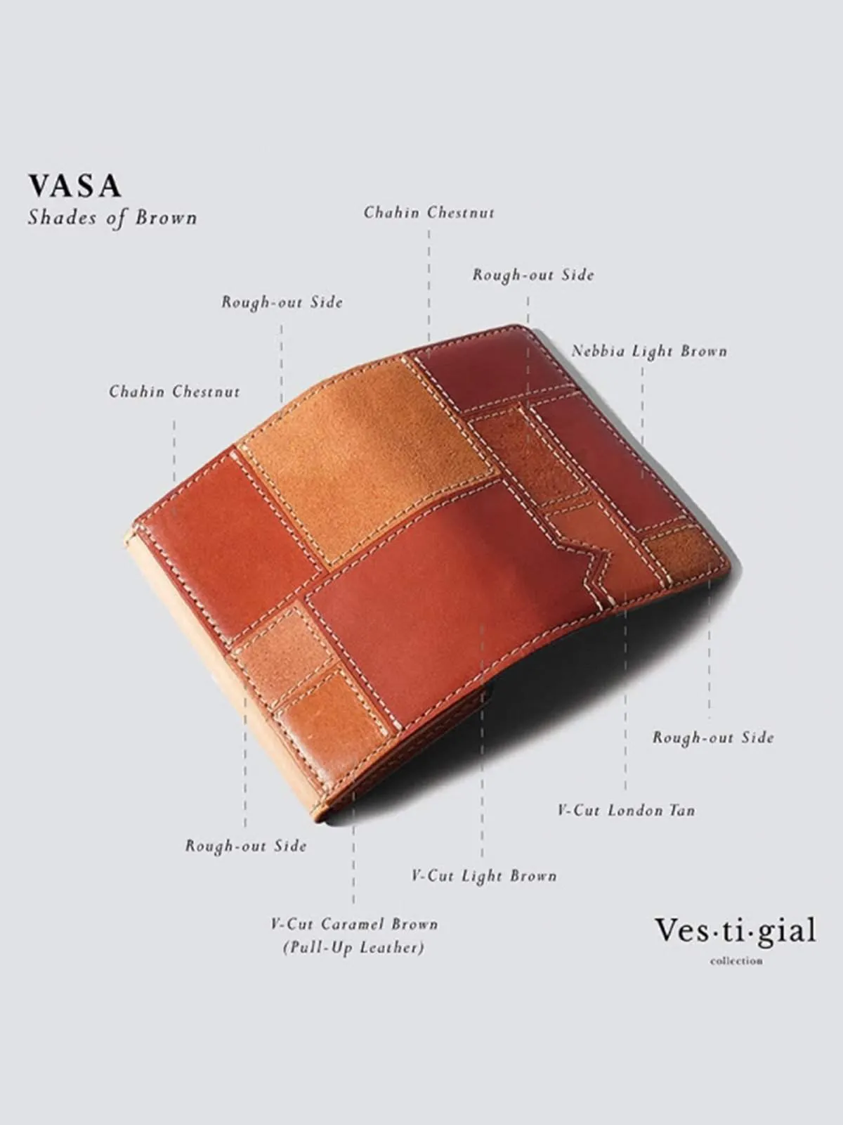 Voyej Vasa Vestigial Shades Of Brown Card Wallet