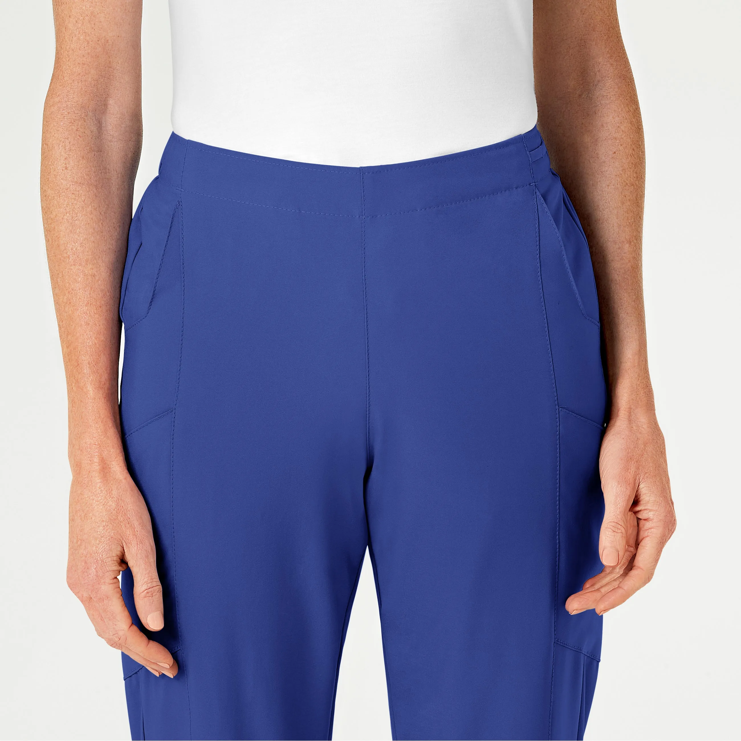 W123 5155 Flat Front Cargo Scrub Pants Galaxy Blue