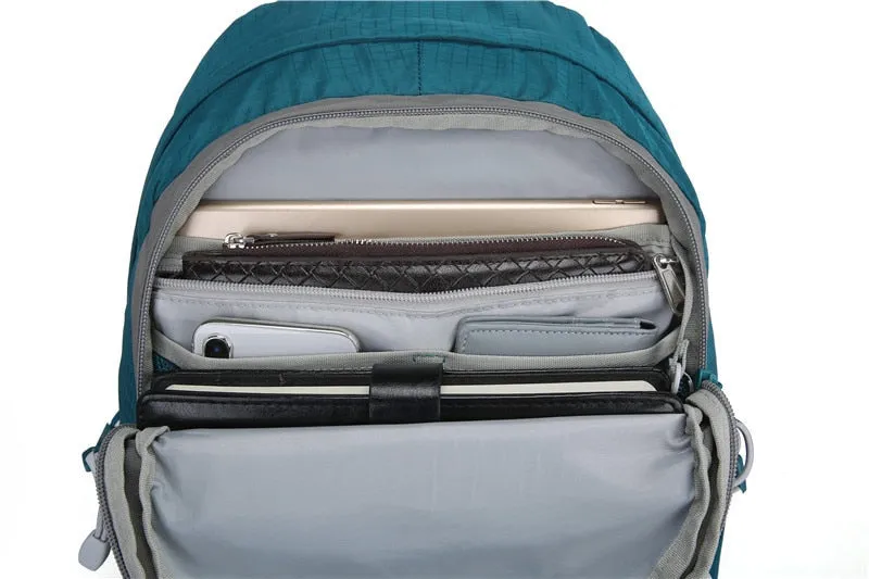 Waterproof Multipocketed Backpack for Hiking/School/Travel, Teal, 30L