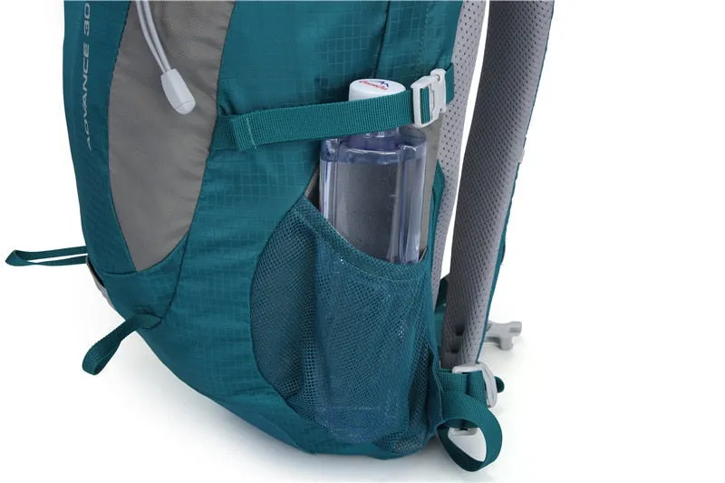 Waterproof Multipocketed Backpack for Hiking/School/Travel, Teal, 30L
