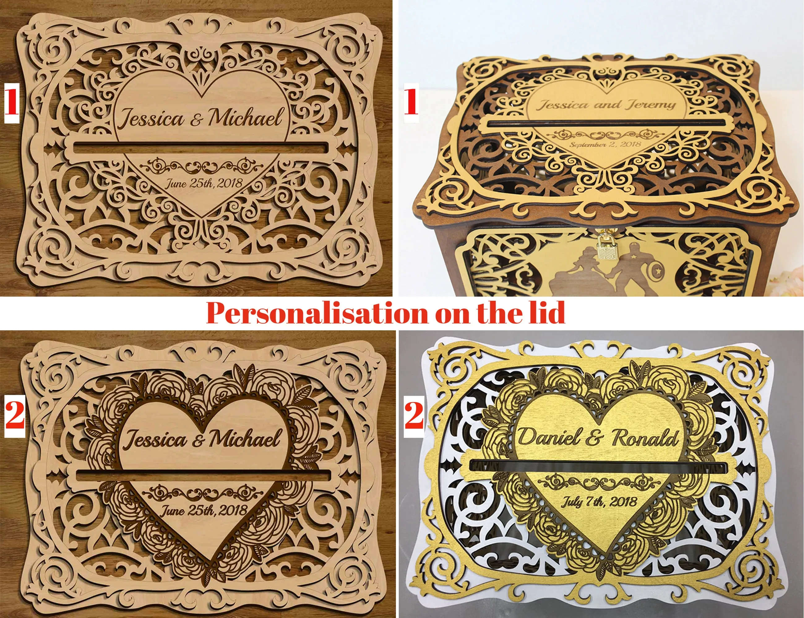 Wedding Card Box, Snow White and Prince Charming Card Holder Handmade